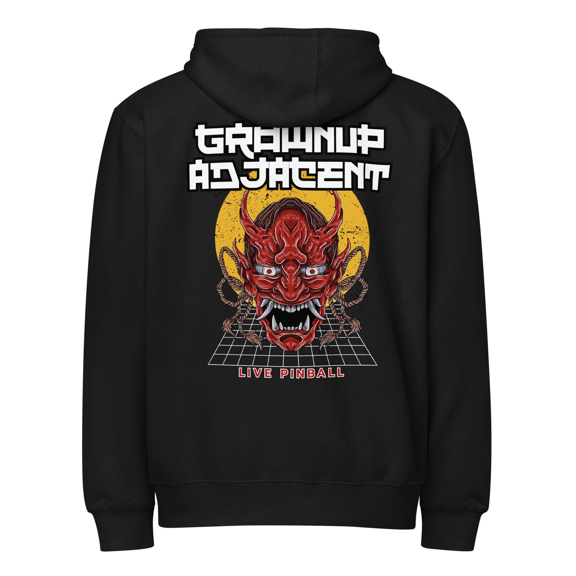 Premium full zip hoodie Devil – Grownup Adjacent Pinball